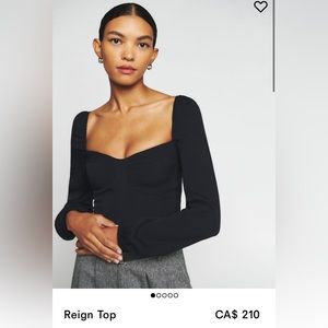 Reformation Reign Top Black